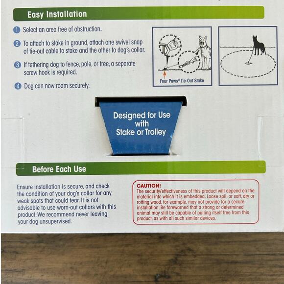 Dog Tie Out Cable Heavy Duty Weighted Dog Tie Out Cable Silver, 10 ft LOT of 2 - Picture 4 of 6